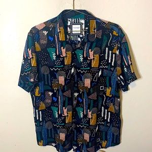 90’s style button down shirt